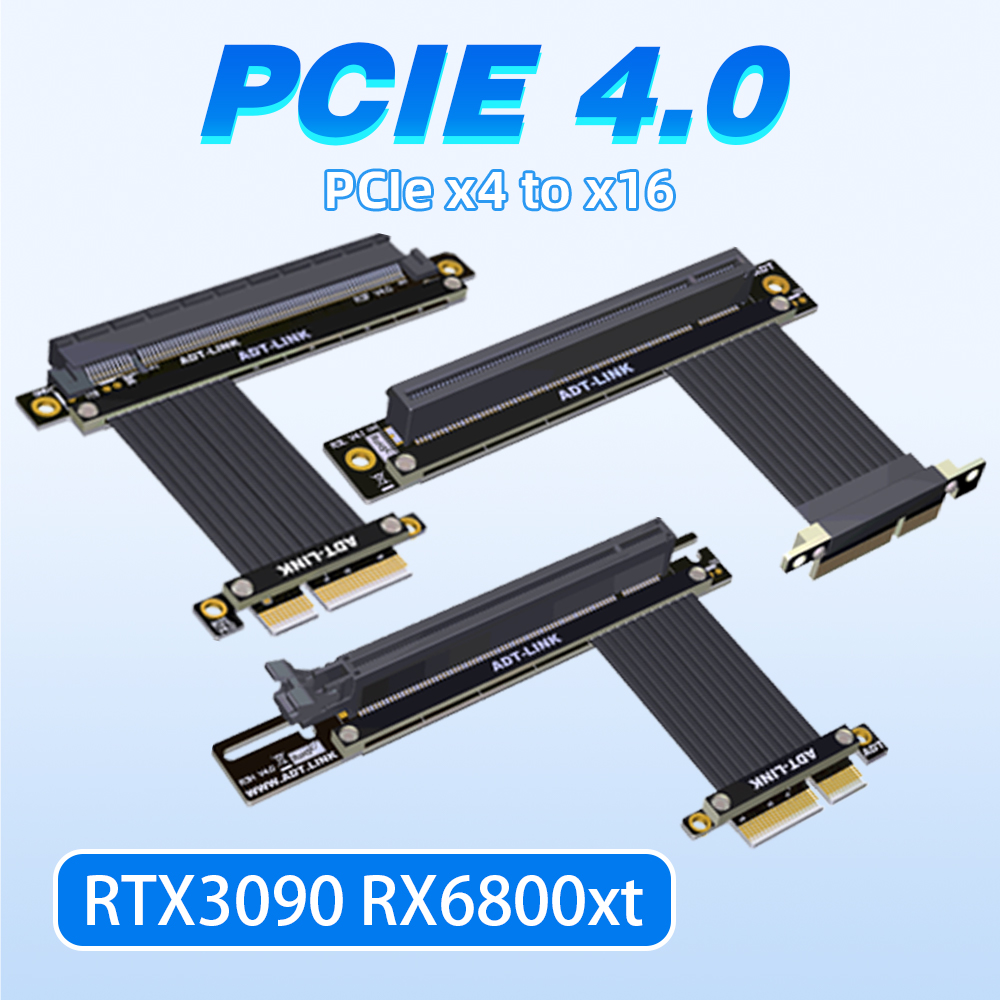 Pcie 4.0 X16 Riser Cable 90 Degree - Одинарный двойной 90 градусов прямоугольный удлинитель